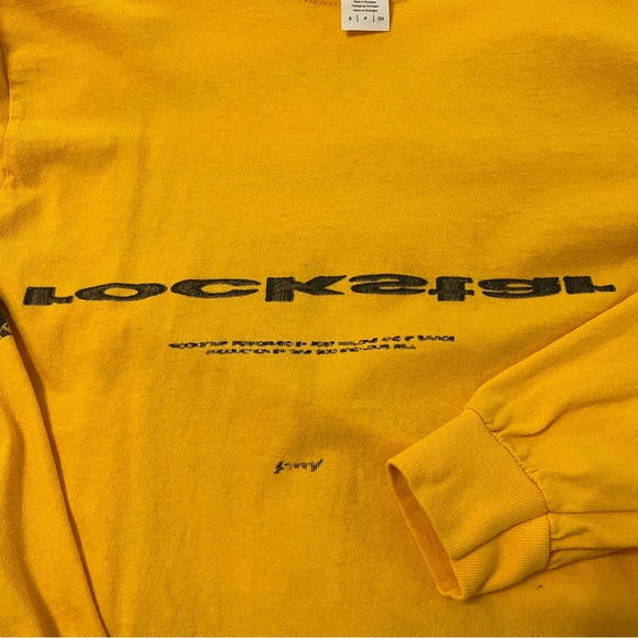 Post malone rockstar tshirt yellow longsleeve size small - Picture 3 of 7